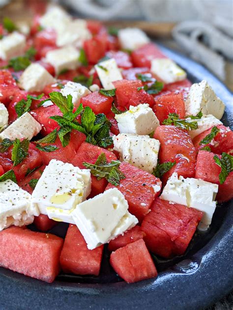 Watermelon Mint Feta Salad Recipe