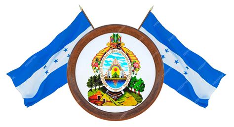 Bandera nacional y el escudo de armas ilustración 3d de barbados fondo ...