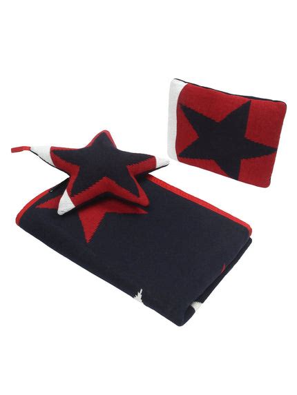 100% Cotton Baby Blanket and Pillow Set - Star Print