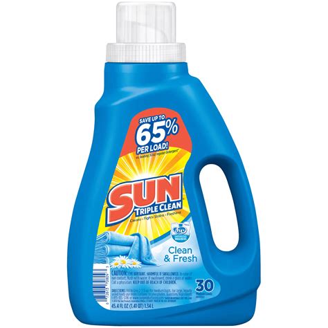 Sun Clean & Fresh HE Liquid Laundry Detergent 30 Loads - Shop Detergent ...