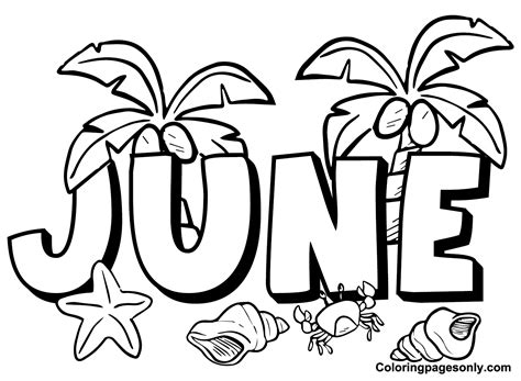 June Coloring Pages Free Printable