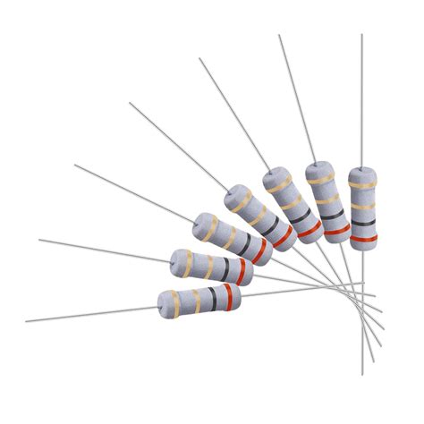 uxcell 50Pcs 2 Ohm Resistor, 1W 5% Tolerance Metal Oxide Film Resistors ...