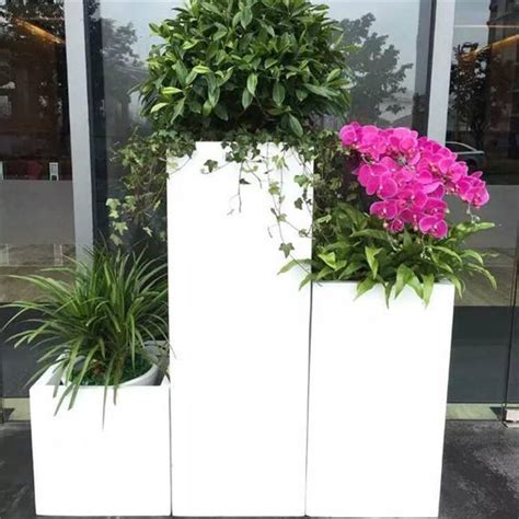 市政工程花盆 高架天桥玻璃钢花箱种植花槽 隔离带绿化玻璃钢花盆-淘宝网