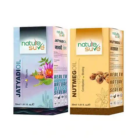 Nature Sure Combo - Jatyadi Oil 30ml and Nutmeg Jaiphal Oil 30ml