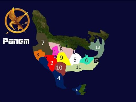 Panem Map By Suzanne Collins