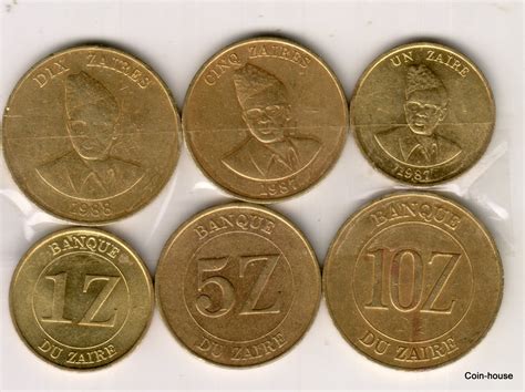 Coin-House: Republic of Zaire, Democratic Republic of the Congo Coins, 1, 5 & 10