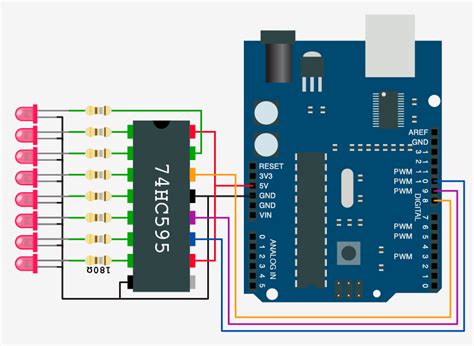 Image result for 74HC595 Arduino