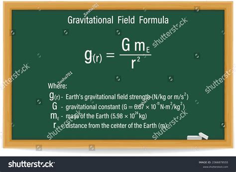 Gravitational Field Formula On Green Chalkboard Stock Vector (Royalty Free) 2366879555 ...