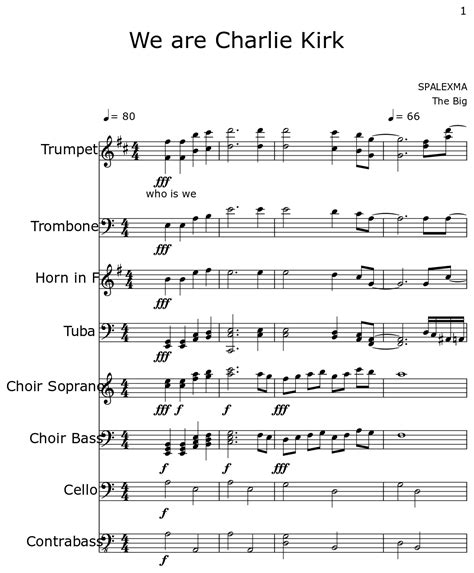 We are Charlie Kirk - Sheet music for Trumpet, Trombone, Horn in F ...