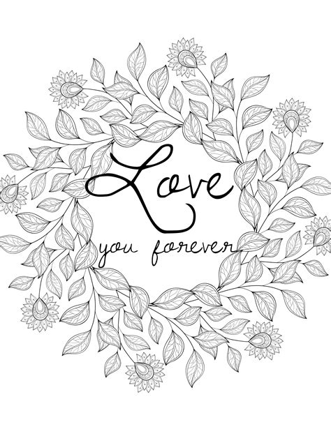 Free Coloring Pages For Adults Love