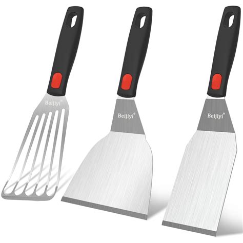 Amazon.com: Beijiyi Stainless Steel Spatula Set, Heavy Duty Small Metal ...