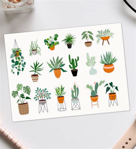 Aesthetic House Plants Sticker Sheet – Peeekaboo