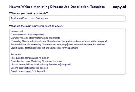 Marketing Director Job Description Templates: How To Write & Examples