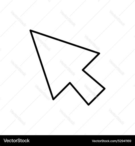 Cursor icon set click arrow symbol web mouse Vector Image