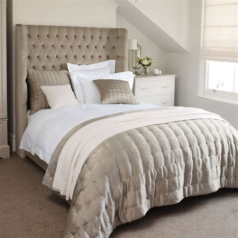 Taupe Fontaine Quilt & Cushions from The White Company | Luxurious ...