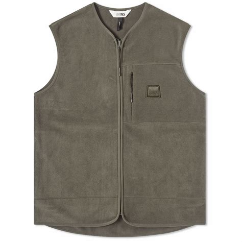 Rains Men's Fleece Vest in Green Rains