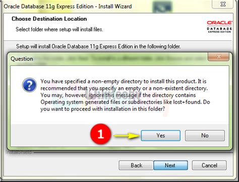 Image result for Oracle Setup Image Yes Button Image