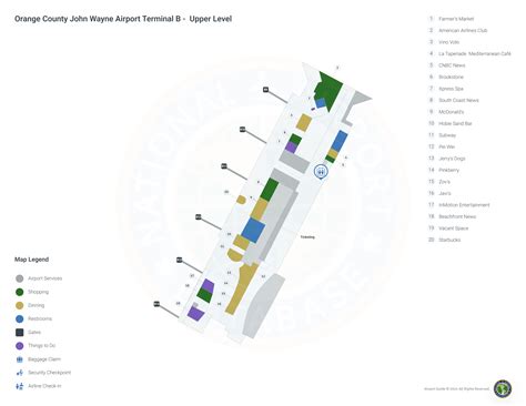 John Wayne-Orange County Airport (SNA) | Terminal B | Upper Level