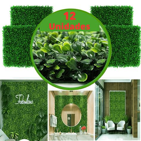 Kit 12 Unidades Placa Grama Artificial Grande 40 X 60cm Cobre 2,8m² ...