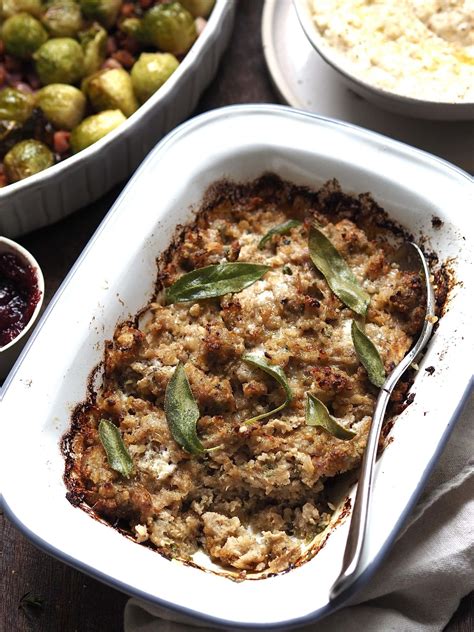 Sausage, Onion and Sage Stuffing - Desert Island Dishes