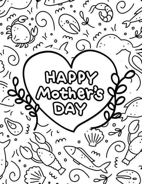 Happy Mothers Day Coloring Pages In Spanish