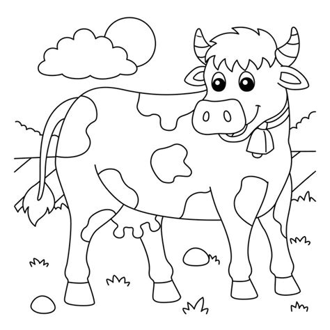 Page 2 | Easy Cow Coloring Page Images - Free Download on Freepik