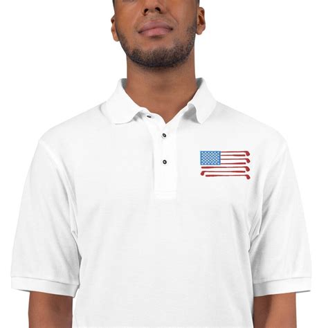 American Flag Golf Shirt Relaxed Fit Men's Polo With - Etsy