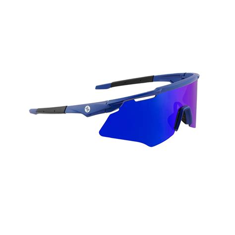 SASA M-Series Matte Navy Blue Frame with Blue Revo Lens Sports Sunglas ...