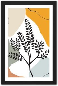 Ritwika's Set of 1 BOHO Style Inspired Wall Art of Rocky Tropical Plant ...