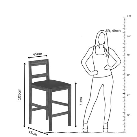 Sober Solid Wood Bar Chair | Jangir Decor