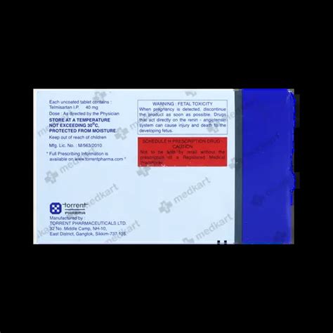 TELMA 40MG TABLET 15'S Price, Uses, Side Effects & Substitutes | Medkart
