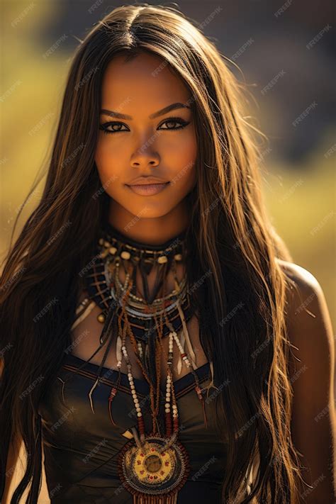 Beautiful apache tribe woman | Premium AI-generated image