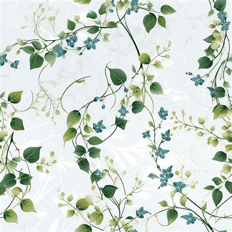 Premium Photo | A floral background with blue and green flowers and leaves