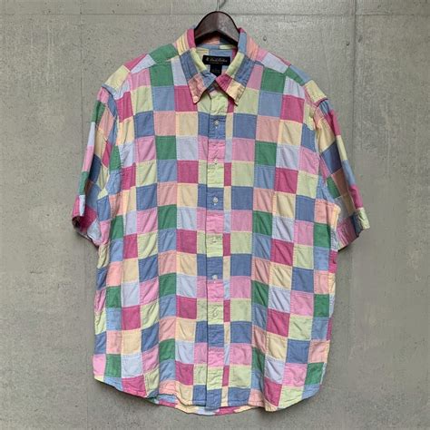 "Brooks Brothers"Patchwork B.D S/S Shirts | Pigsty Harajuku