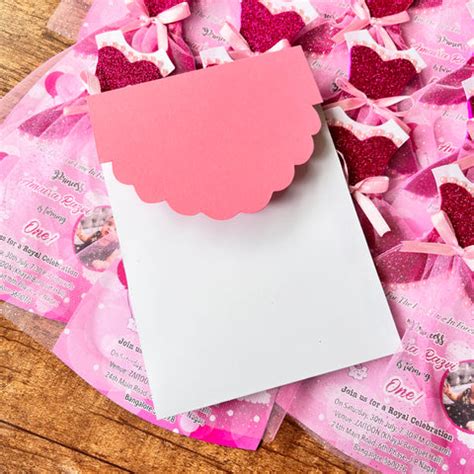 Princess Pink Glitter Gown Birthday Party Invitation | Set of 25 – The ...