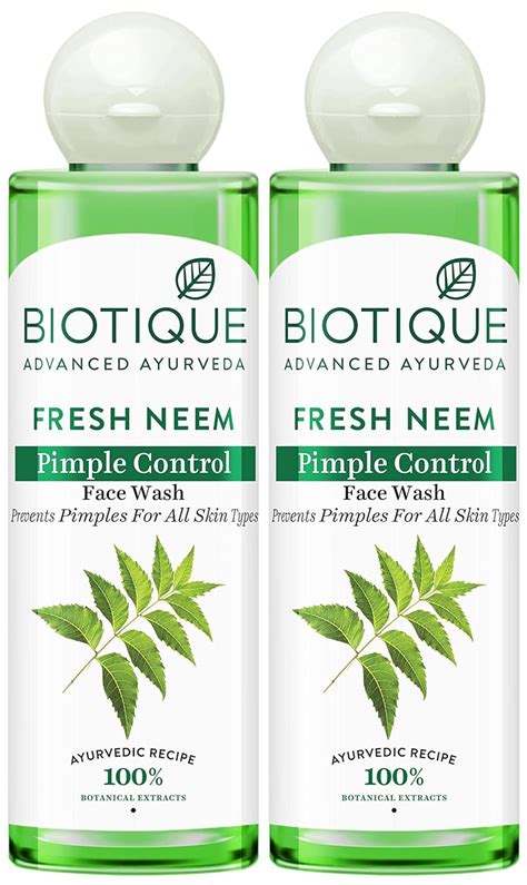Biotique Fresh Neem Pimple Control Face Wash| Ayurvedic and Organically ...