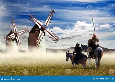 Don Quixote And Sancho Panza Stock Image | CartoonDealer.com #20199481