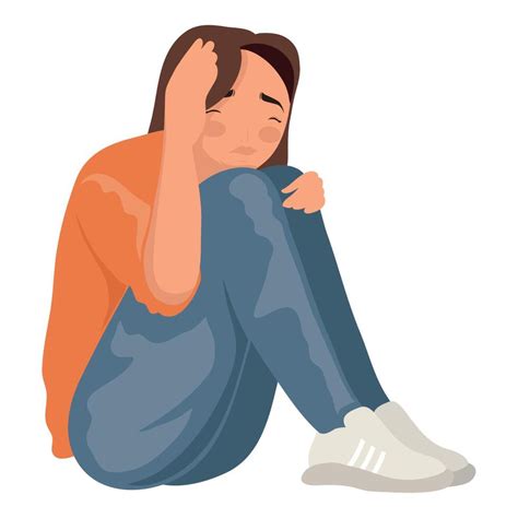 woman suffering from a bout of depression 13907950 Vector Art at Vecteezy