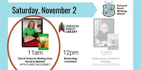 Tips & Tricks for Writing Your Novel or Memoir - With Christine DeSmet ...