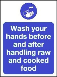 SRG INFOTECH Wash your hands before and after handling raw and cooked ...