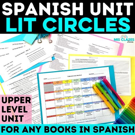 Literature Circles Spanish Lit Circles - Mis Clases Locas