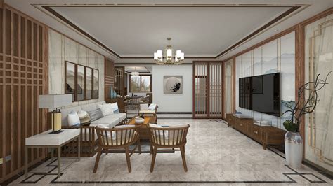 新中式—别墅|空间|室内设计|林悦室内设计 - 原创作品 - 站酷 (ZCOOL)
