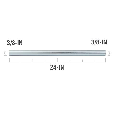 SteelTek 3/8-in x 24-in Structural Galvanized Pipe 562-240PE30HC at ...