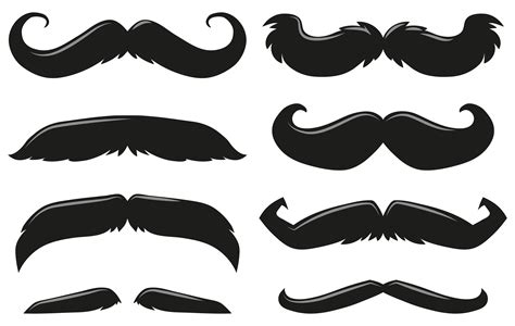 Different types of mustache 292800 Vector Art at Vecteezy