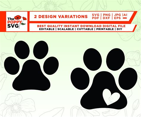 Cat Paw Print Vector