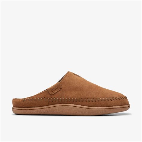 Men's Frien Wall Tan Slip-On Slippers | Clarks