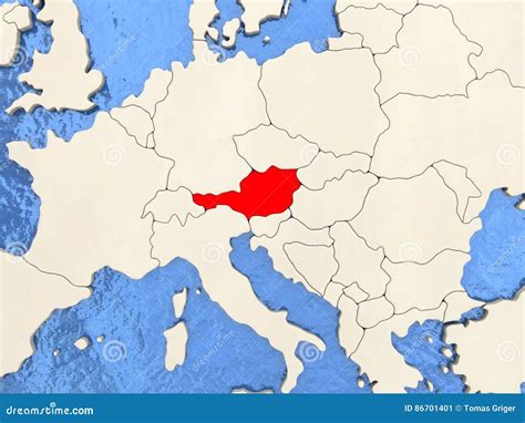 Austria map and surrounding countries