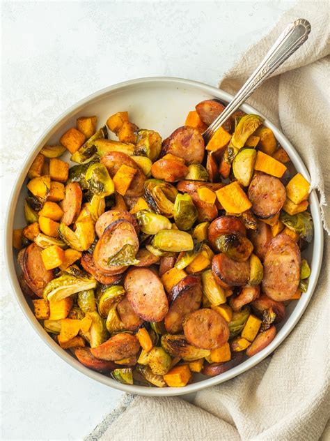 Chicken Apple Sausage Sheet Pan Supper - Mad About Food