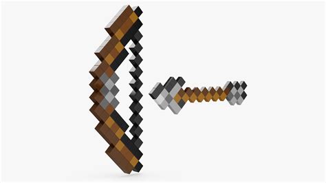 Minecraft Bow And Arrow 3D Model - TurboSquid 2292452