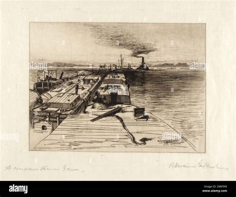 A Hudson River Tow 1879 by Robert Swain Gifford, born Naushon Island ...